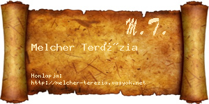 Melcher Terézia névjegykártya
